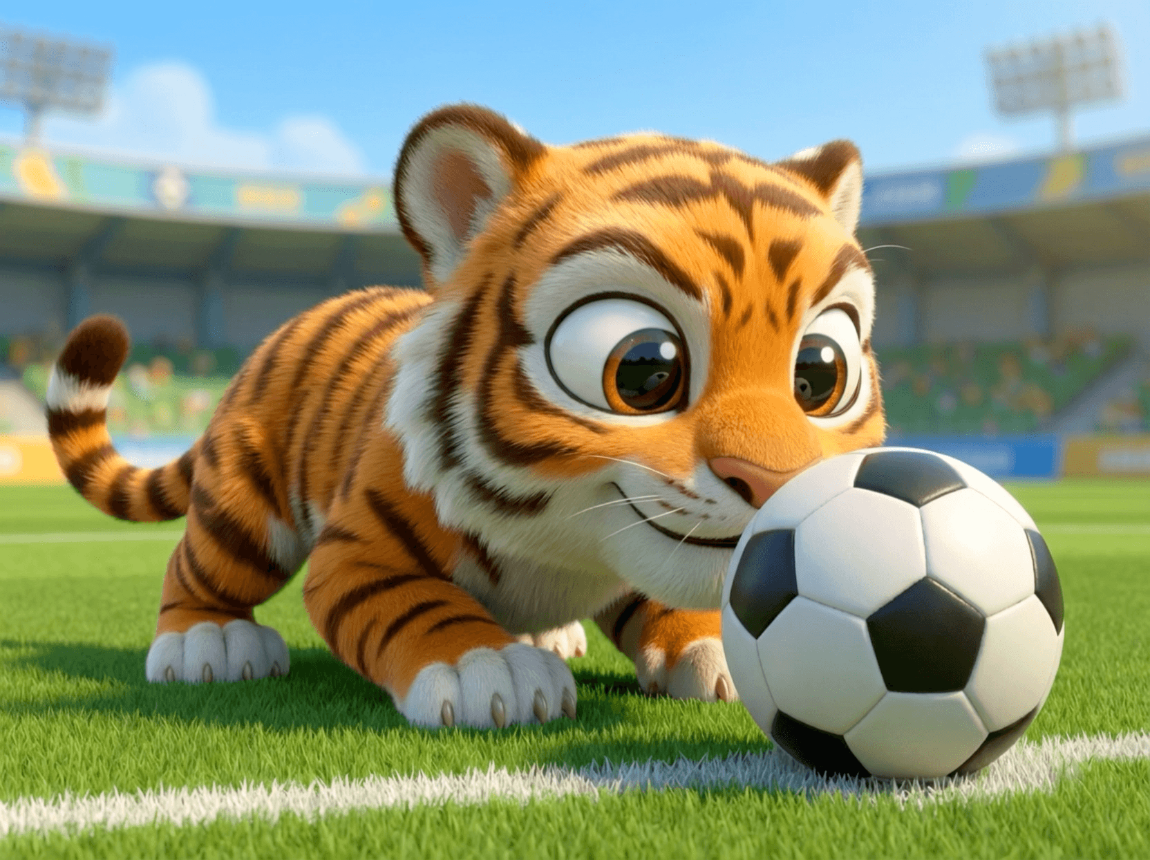 Tiger Plays Soccer thumbnail