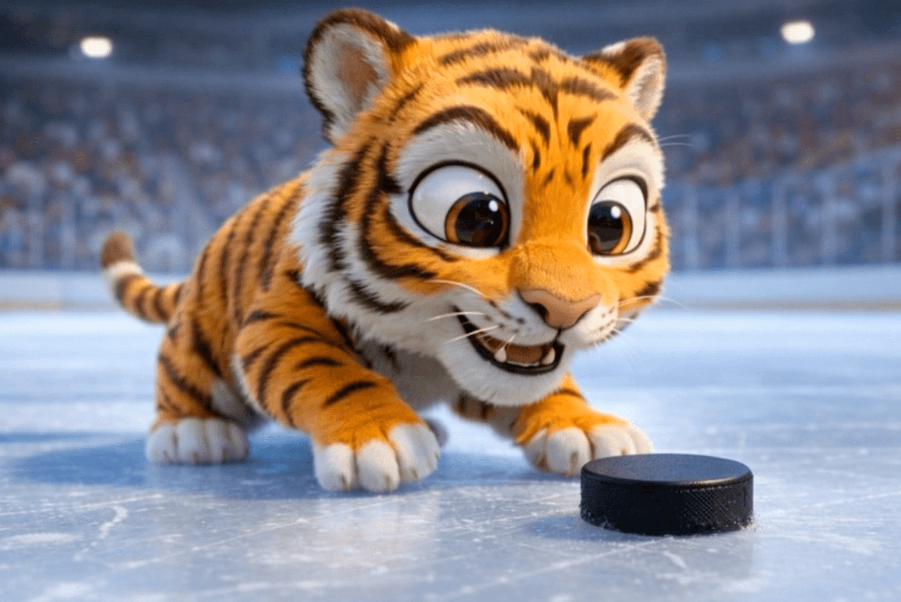 Tiger Plays Hockey thumbnail